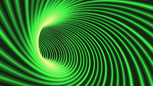 A green and black spiral pattern