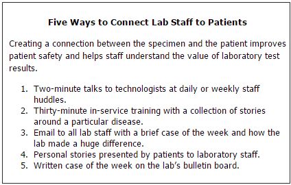 Five Ways to Connect Lab Staff to Patients